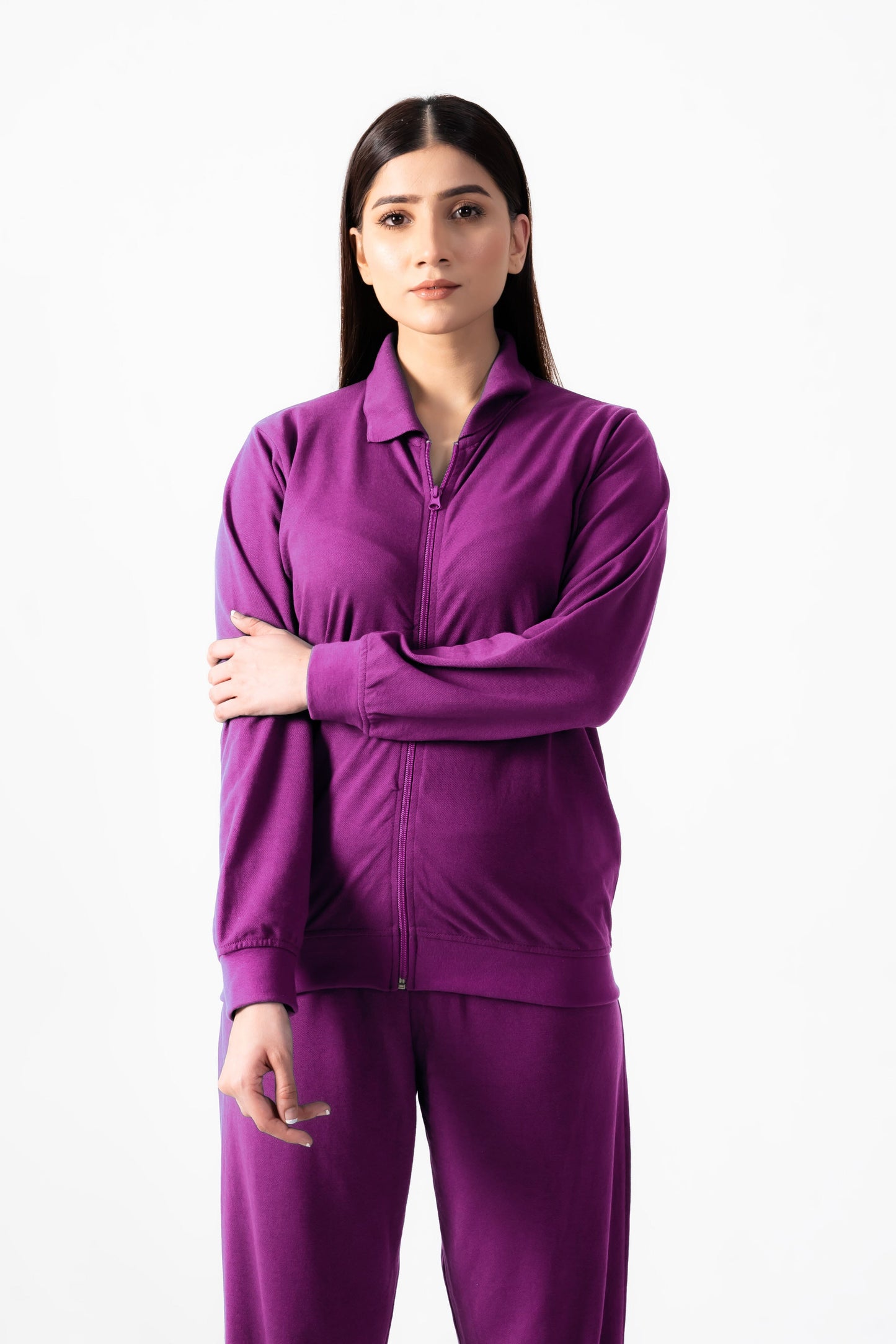 East West Women's Pique Zipper Track Suit