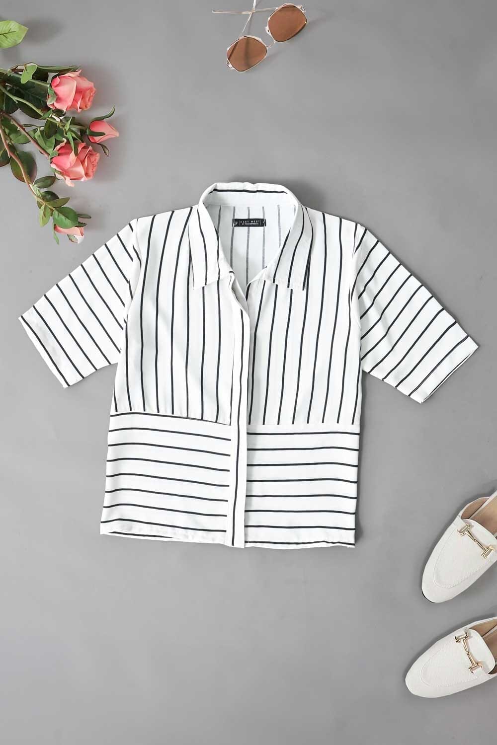 East West Women's Striped Minor Fault Shirt