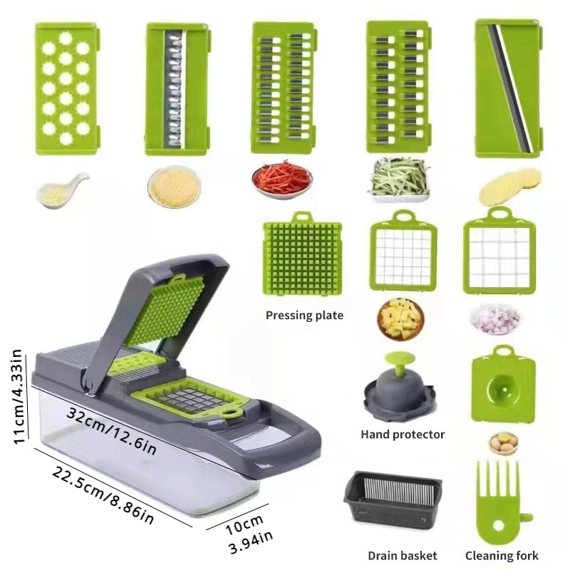 Original 16 in 1 Nicer Dicer Plus 16 Pieces Vegetable Cutter