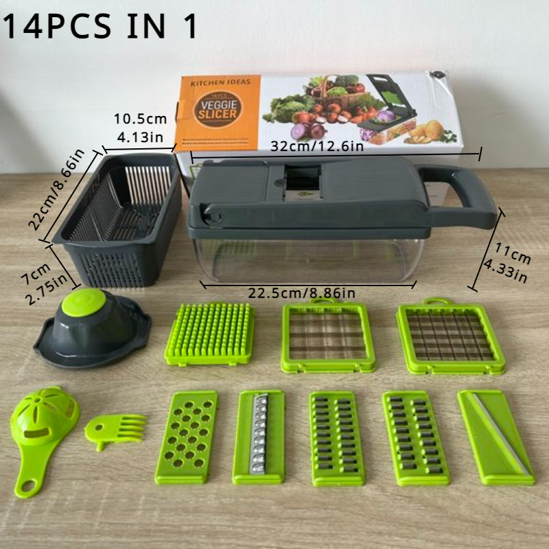 Original 16 in 1 Nicer Dicer Plus 16 Pieces Vegetable Cutter