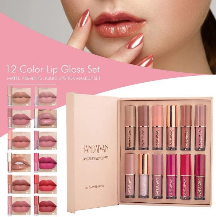 Matte Liquid Lipstick Pack of 12 pcs